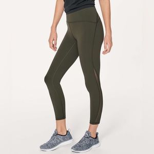 Lululemon Train Times 7/8 Pant in Olive Green, Size 4